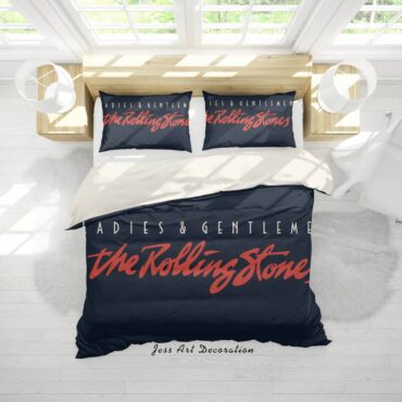 3D BAND THE ROLLING STONES QUILT COVER SET BEDDING SET PILLOWCASES 19