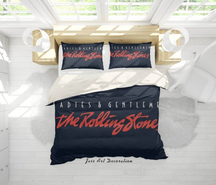 3D BAND THE ROLLING STONES QUILT COVER SET BEDDING SET PILLOWCASES 19