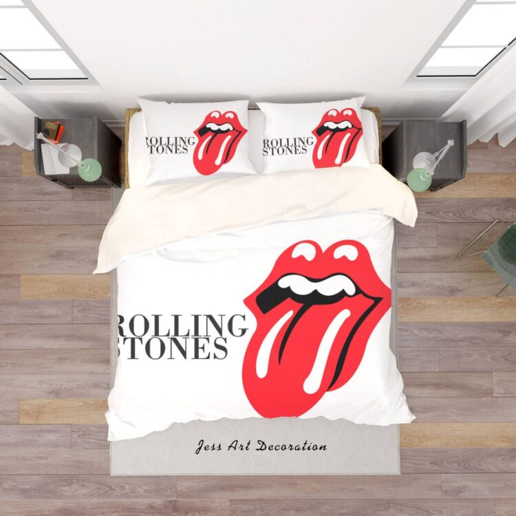 3D BAND THE ROLLING STONES QUILT COVER SET BEDDING SET PILLOWCASES 1