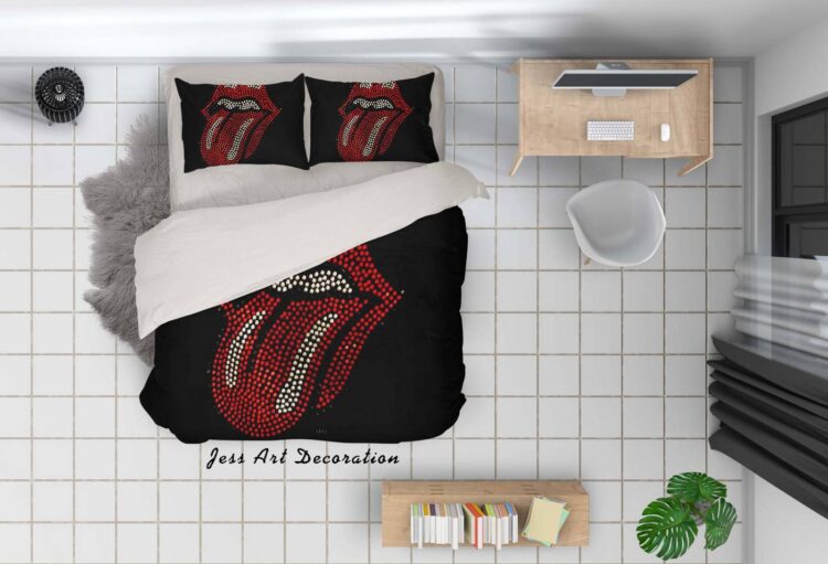 3D ROCK BAND THE ROLLING STONES QUILT COVER SET BEDDING SET PILLOWCASES 61