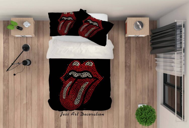 3D ROCK BAND THE ROLLING STONES QUILT COVER SET BEDDING SET PILLOWCASES 61