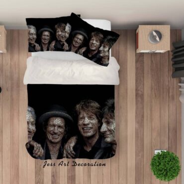 3D ROCK BAND THE ROLLING STONES QUILT COVER SET BEDDING SET PILLOWCASES 63