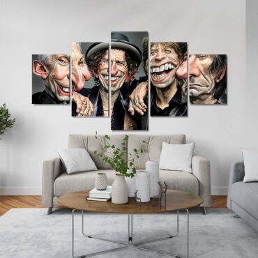 The Trolling Stones Funny Face Canvas HD Painting 1 Pieces / 3 Pieces / 5 Pieces