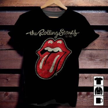 Distressed Tongue Black The Rolling Stones Shirt