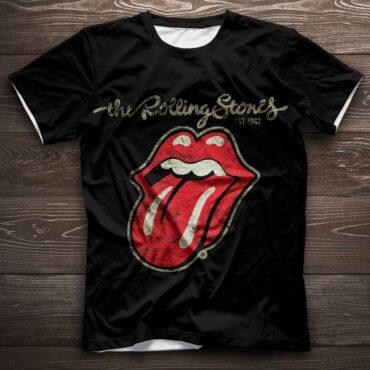 Distressed Tongue Black The Rolling Stones Shirt