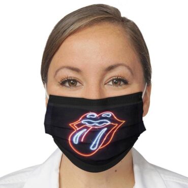 The Rolling Stones Neon 3D Cloth Face Mask 01