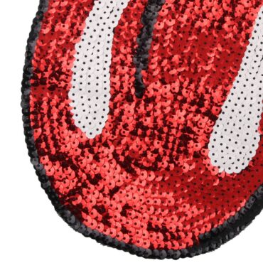 Red lip Roling Stone Sew on Appliques Clothes Embroidered sequins patches for clothing DIY Motif Rock and roll Tide music brand3 result