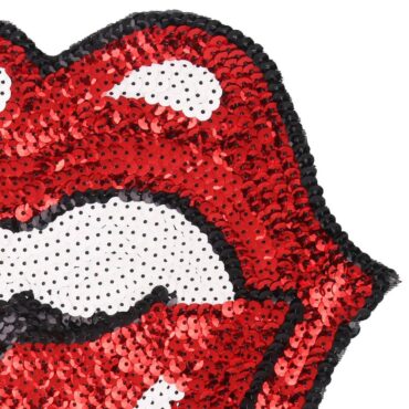 Red lip Roling Stone Sew on Appliques Clothes Embroidered sequins patches for clothing DIY Motif Rock and roll Tide music brand4 result