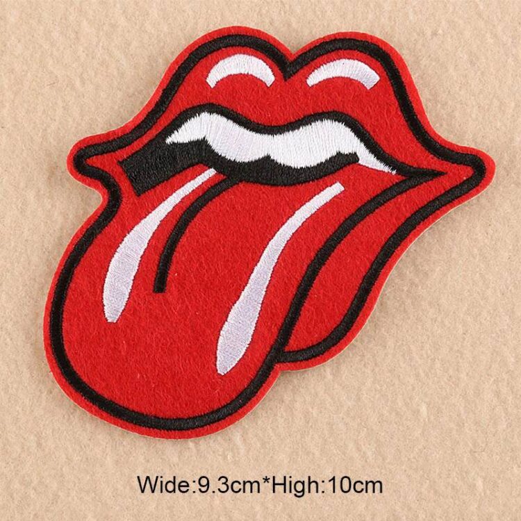The Rolling Stones Big Tongue Embroidered Canvas Iron on Patches DIY