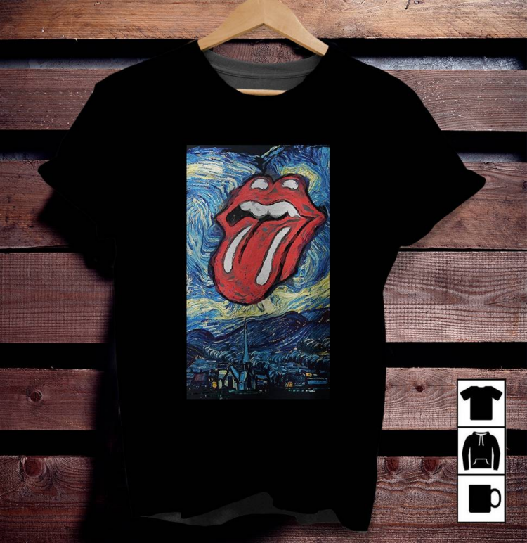 The Rolling Stones Vincent Van Gogh Painting Style Shirt