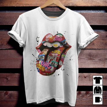 The Rolling Stones Graffiti Big Logo Shirt