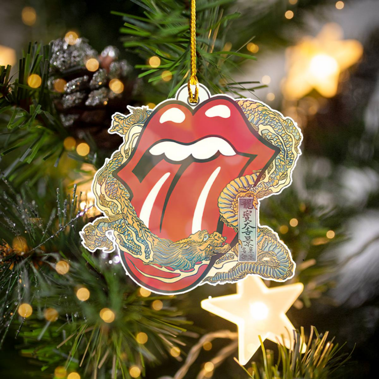 Great Wave Fuji Mountain - The Rolling Stones Xmas Ornaments