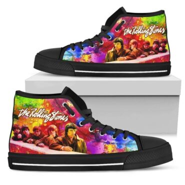 The Rolling Stones Shoes Canvas Shoes,Low Top, High Top, Sport Shoes Colorful For Music Fan