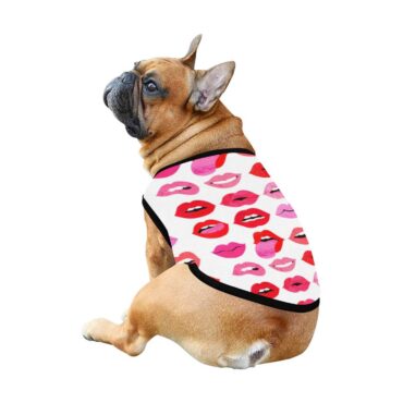 The Rollling Stones Lips Of Love All Over Print Pet Tank Top