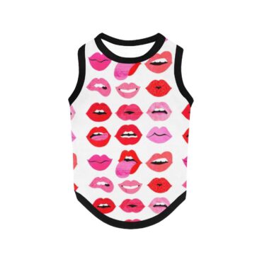 The Rollling Stones Lips Of Love All Over Print Pet Tank Top