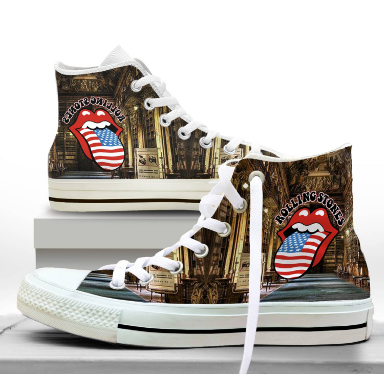 Rolling Stones Library Shoes Canvas Shoes,Low Top, High Top, Sport Shoes