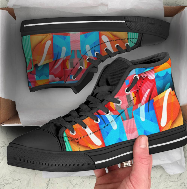 Rolling Stones Lisbon On Fire Canvas Shoes,Low Top, High Top, Sport Shoes