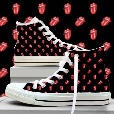 Rolling Stones Tongue Pattern Canvas Shoes Canvas Shoes,Low Top, High Top, Sport Shoes
