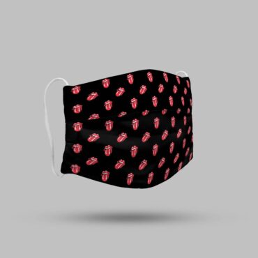 Rolling Stones Tongue Pattern Tri-Fold Face Mask