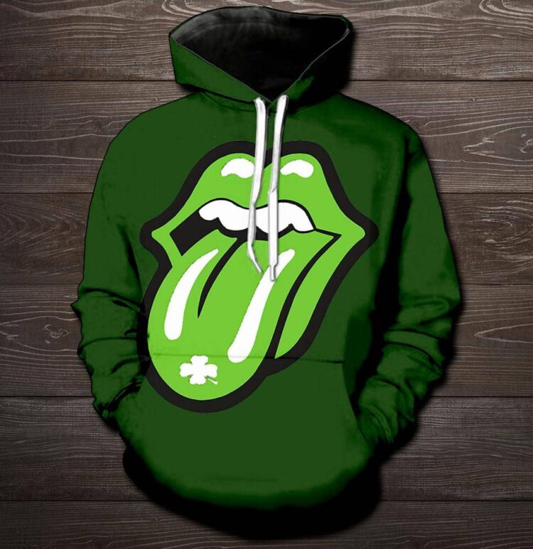 Rolling Stones Tongue St Patrick's Day Shirt 02