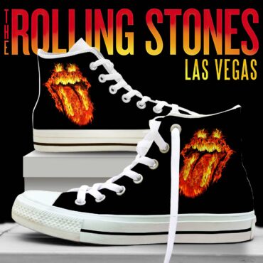 Rolling Stones Las Vegas 2016 Shoes Canvas Shoes,Low Top, High Top, Sport Shoes Version 2