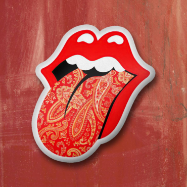 The Rolling Stones Paisley Stuffed Pillow