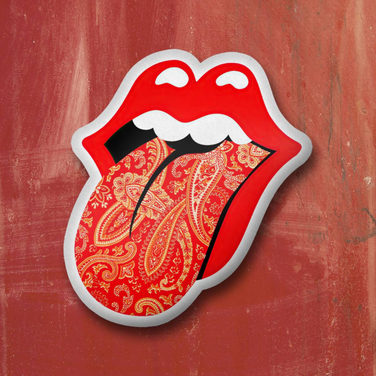 The Rolling Stones Paisley Stuffed Pillow