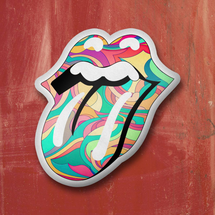 The Rolling Stones Abstract Stuffed Pillow