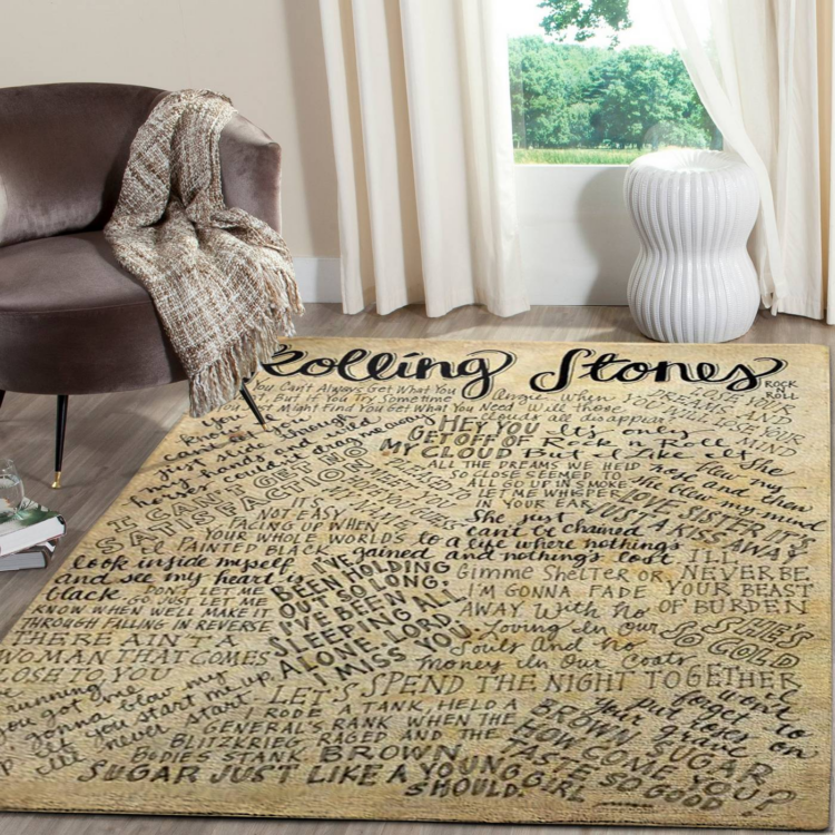 Rolling Stones Letter Rug Carpet