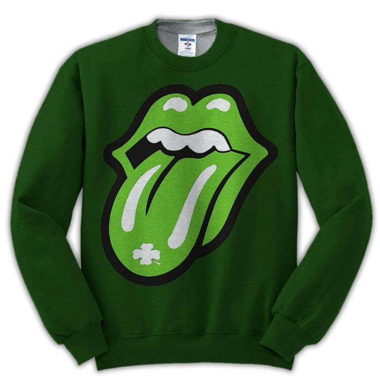 Rolling Stones Tongue St Patrick's Day Shirt 02