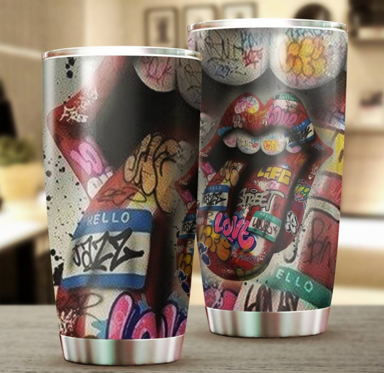 Rolling Stones Graffiti Tumbler Cup