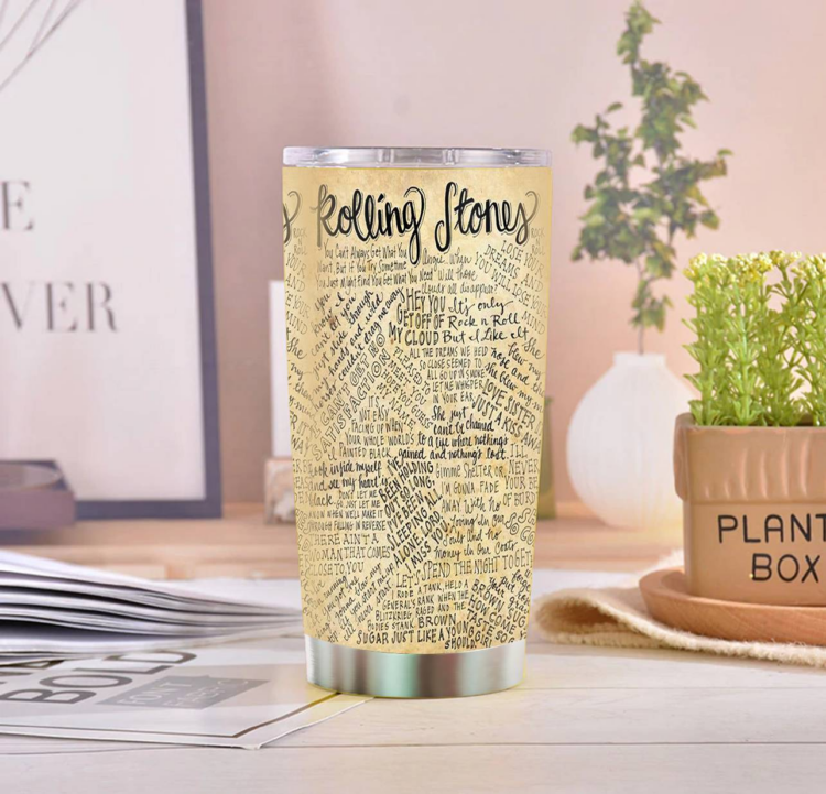 Rolling Stones Letter Tumbler Cup