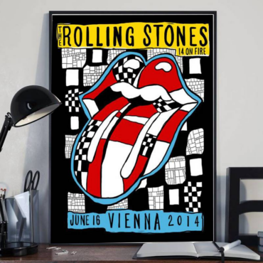 The Rolling Stones On Fire Vienna 2014 Canvas