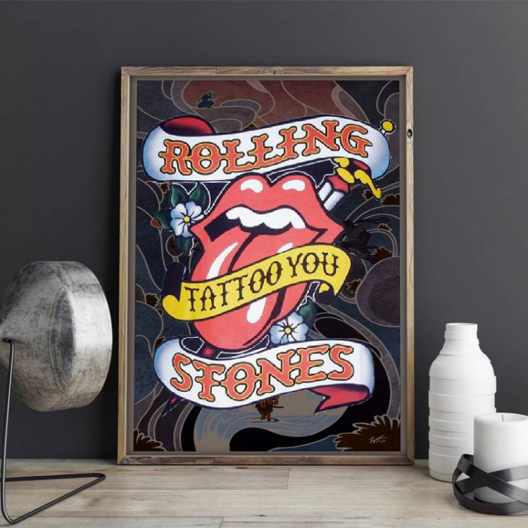 The Rolling Stones Letter Canvas
