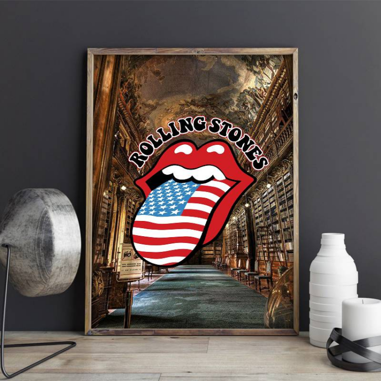 The Rolling Stones Library Canvas