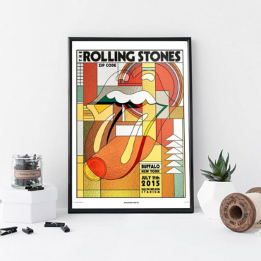 The Rolling Stones Zip Code NY 2015 Canvas