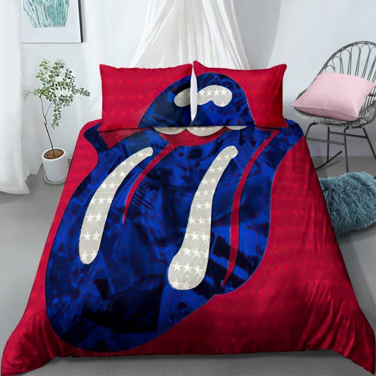 The Rolling Stones Blue Tongue Bedding Set