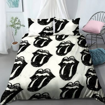 Bedding Set 1 The Rolling Stones Marble Tongue Pattern