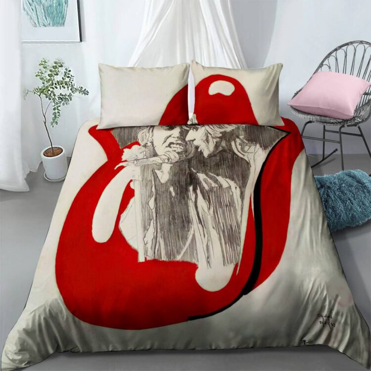 The Rolling Stones Mick Jagger and Keith Richard Sketch Bedding Set