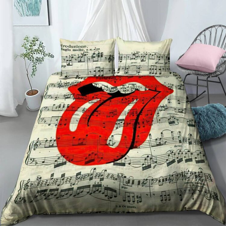 The Rolling Stones Big Tongue Music Sheet Bedding Set