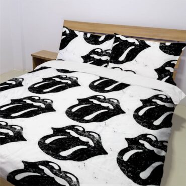 Bedding Set 3 The Rolling Stones Marble Tongue Pattern