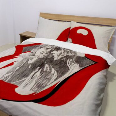 Bedding Set 3 The Rolling Stones Mick Jagger and Keith Richard Sketch