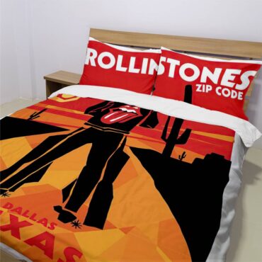 Bedding Set 3 The Rolling Stones Zip Code Dallas Texas 2015