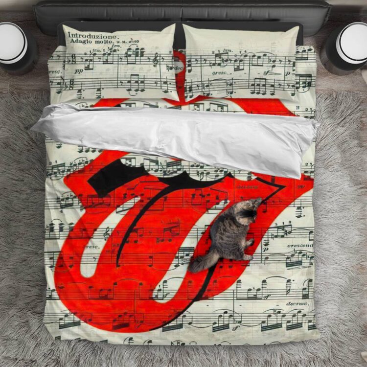 The Rolling Stones Big Tongue Music Sheet Bedding Set