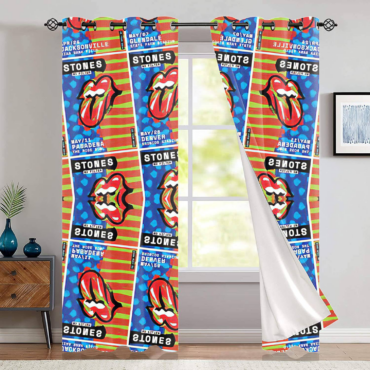 The Rolling Stones Colorful Sunshine Window Curtain