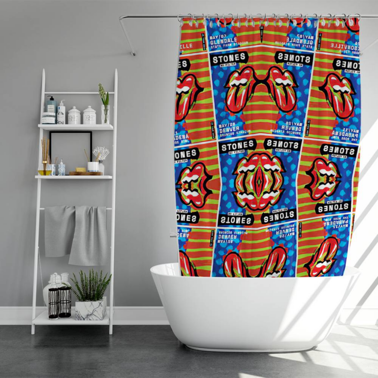 The Rolling Stones Colorful Sunshine Art Shower Curtain