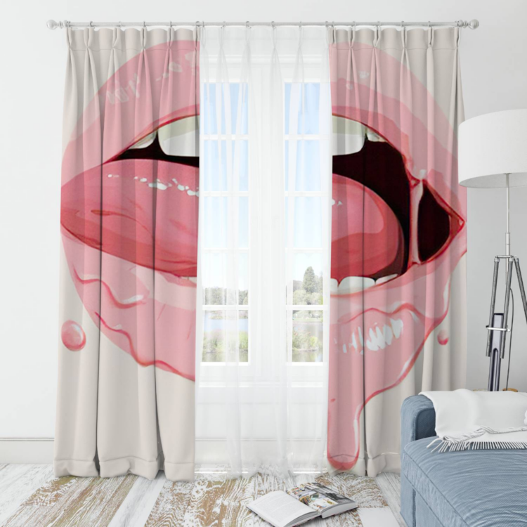 The Rolling Stones Pattern Power of love Window Curtain