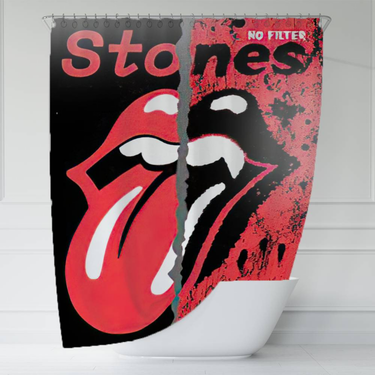 The Rolling Stones Cactus logo Art Shower Curtain