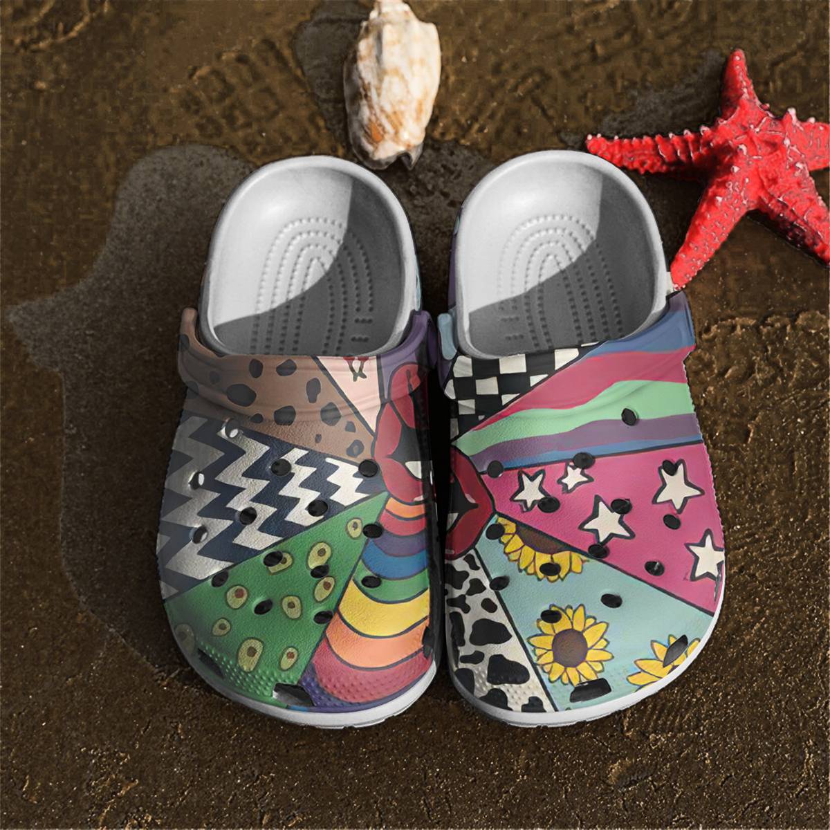 The Rolling Stones Colorful sunshine Crocs – Extra-Licks™