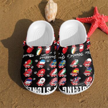 The Rolling Stones Flag Tongue Clogs